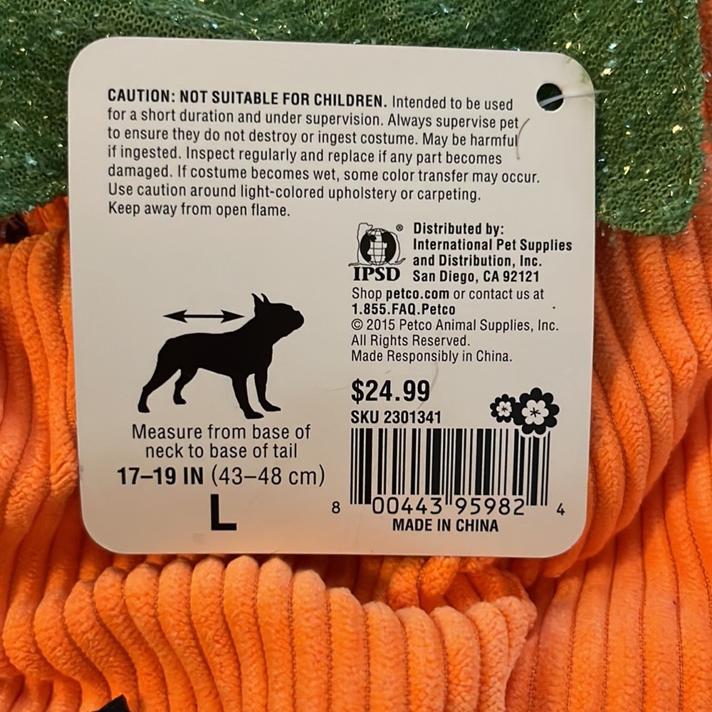Pumpkin Patch Halloween Costume for dogs - Picture 7 of 9